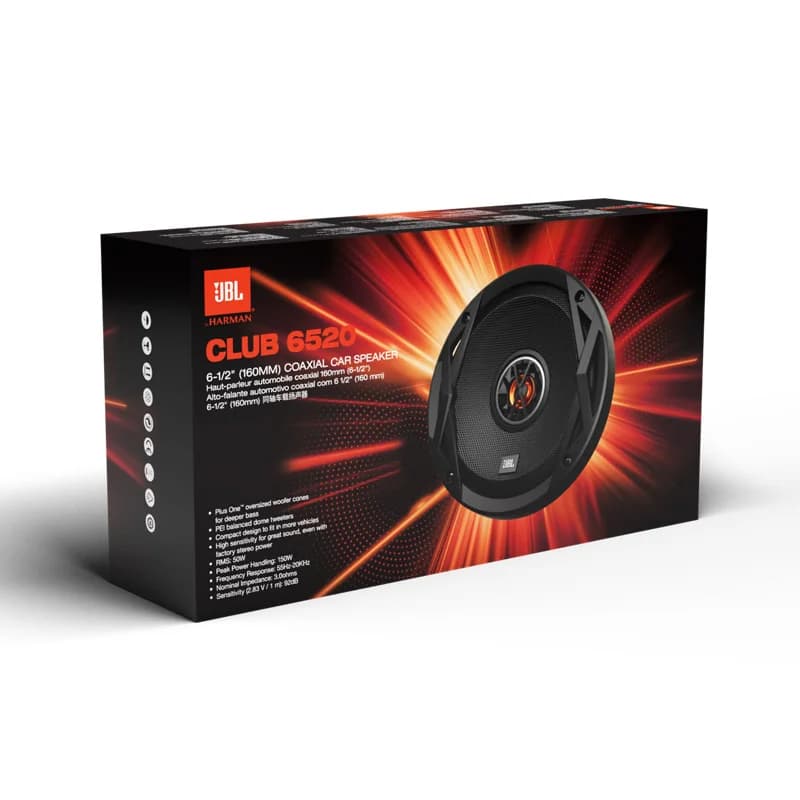 سماعة سيارة JBL مقاس 6.5 بوصة، سماعة محورية 150 واط طاقة حقيقية بدون طاقة زائفة، سماعة تردد كامل ثنائية الاتجاه، سماعة ستيريو - 6