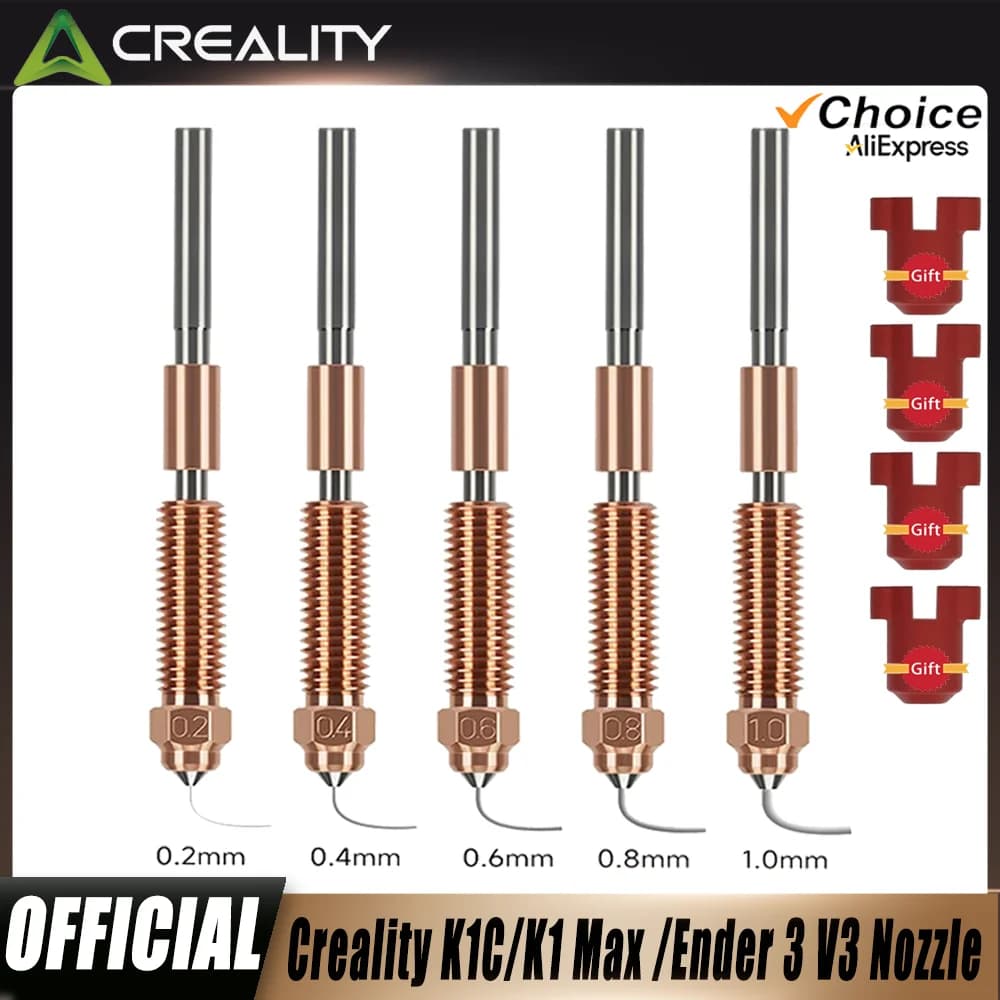 مجموعة فوهات سريعة التبديل من Creality K1/K1C/K1 Max/K1 SE للتركيب السريع وطباعة عالية التدفق بمواد محسنة