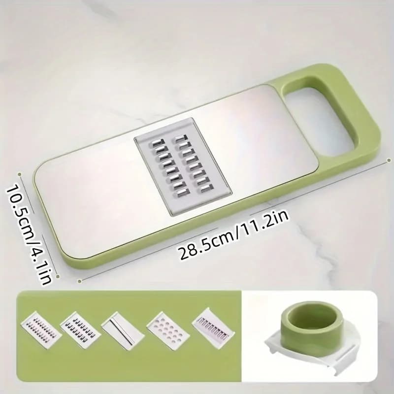 7pcs/set Multifunctional Vegetable Slicer and Grater Set - Interchangeable Blades Manual Kitchen Tool Kit - for Potatoes - 3