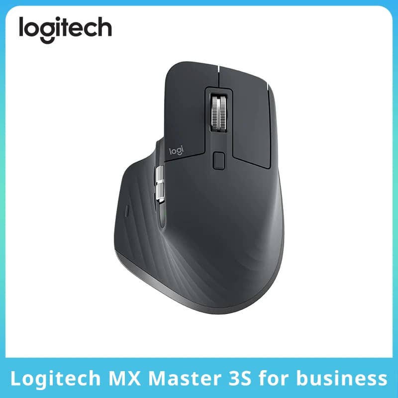 ماوس لاسلكي Logitech MX Master 3S للأعمال، تصميم مريح، دقة 8K DPI، أداء عالي وبطارية طويلة الأمد، لأجهزة الكمبيوتر المحمولة