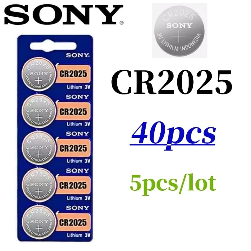 40 قطعة بطاريات سوني اصلية CR2032 CR2025 CR2016 CR1632 CR1220 CR1620 CR2450 CR2430 371 SR920SW 377 SR626SW 364 399 395 SR927SW - 3