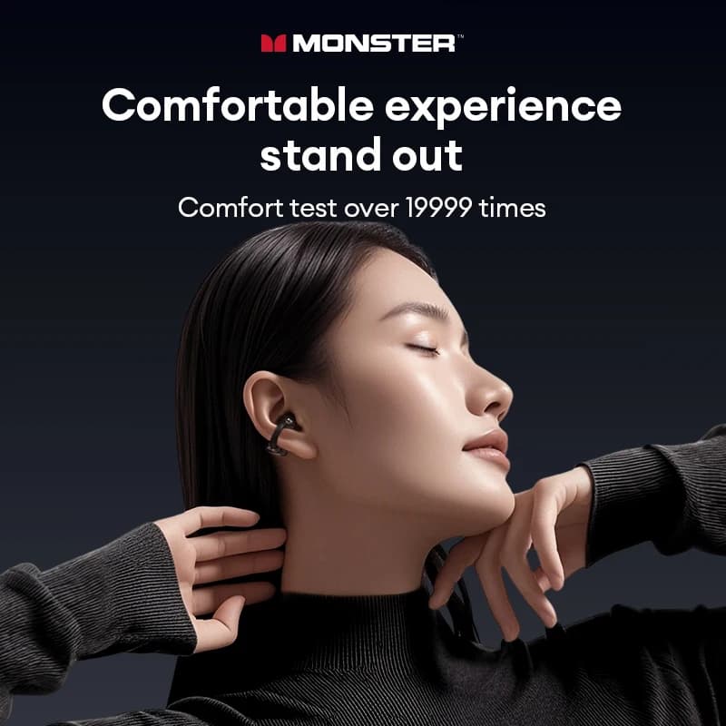 سماعات أذن Monster MQT65 OWS بلوتوث 6.0 جودة صوت HiFi مكالمة HD سماعات رأس لاسلكية مشبك أذن إلغاء الضوضاء سماعات أذن رياضية - 3