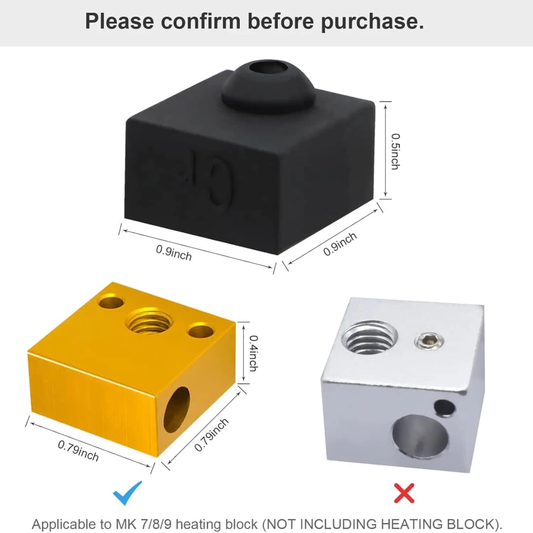 CREALITY Hotend Silicone Sock,  for Creality Ender 3/3 Pro/3 V2, Ender 5/5 Plus/ 5 Pro, CR 10 Series, 3D Printer Hotend - 3