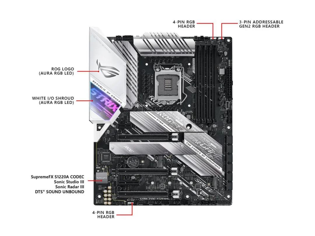 لوحة أم ASUS Z490-A GAMING LGA 1200 Z490 SATA 6Gb/s ATX من إنتل - 3