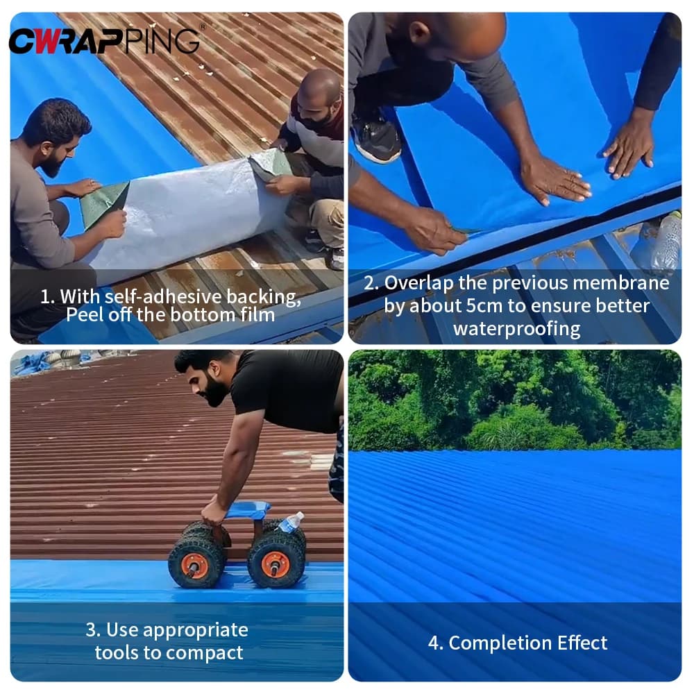 1PCS Heavy Duty Waterproof Self-adhesive Tape Roof Leak Repair Viscous Sealing Crack Resistance Heat Insulation Renovate Tool - 4
