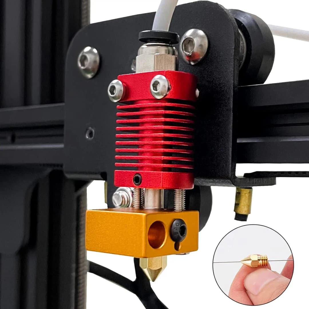 10PCS Creality Official 0.4mm  Nozzles MK8 Extruder Nozzles with Needles Cleaner for Ender 3/3 Pro/3 V2, Ender 5/5 Pro, CR-10 - 5