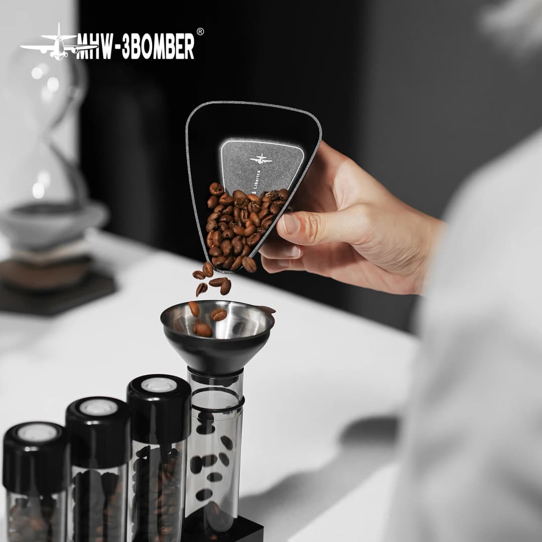 MHW-3BOMBER Coffee Bean Dosing Cup and Spray Bottle Set Dosing Tray 10ML Static Reducing Bean Spritzer Kit Coffee Accessories - 4