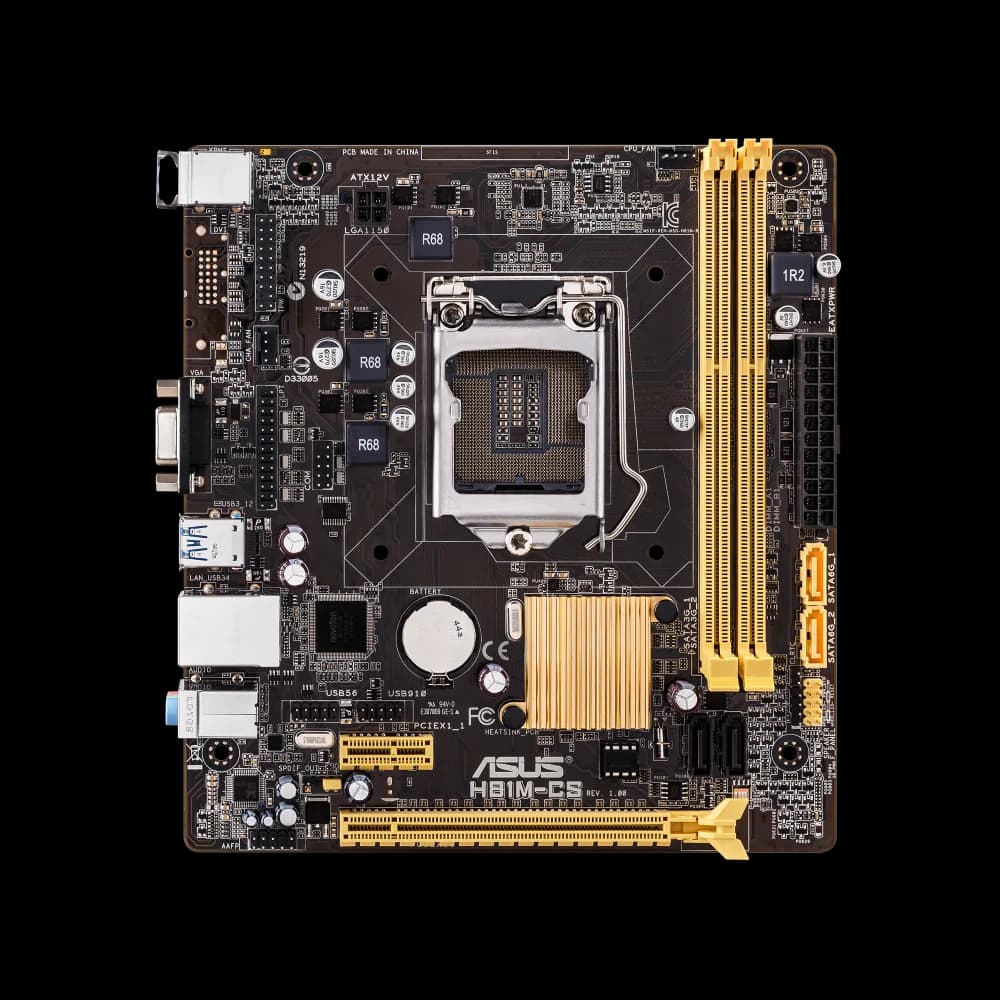 لوحة أم ASUS H81M-CS مع دعم لمعالجات Core i5-4690 و i3-4130 - 2