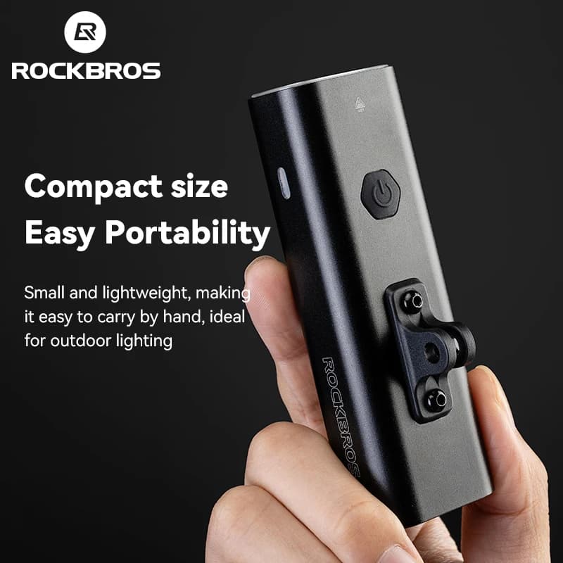 إضاءة أمامية للدراجات ROCKBROS مقاومة للماء IPX6، قابلة لإعادة الشحن Type-c، مصباح LED معلق 400/800LM من الألمنيوم