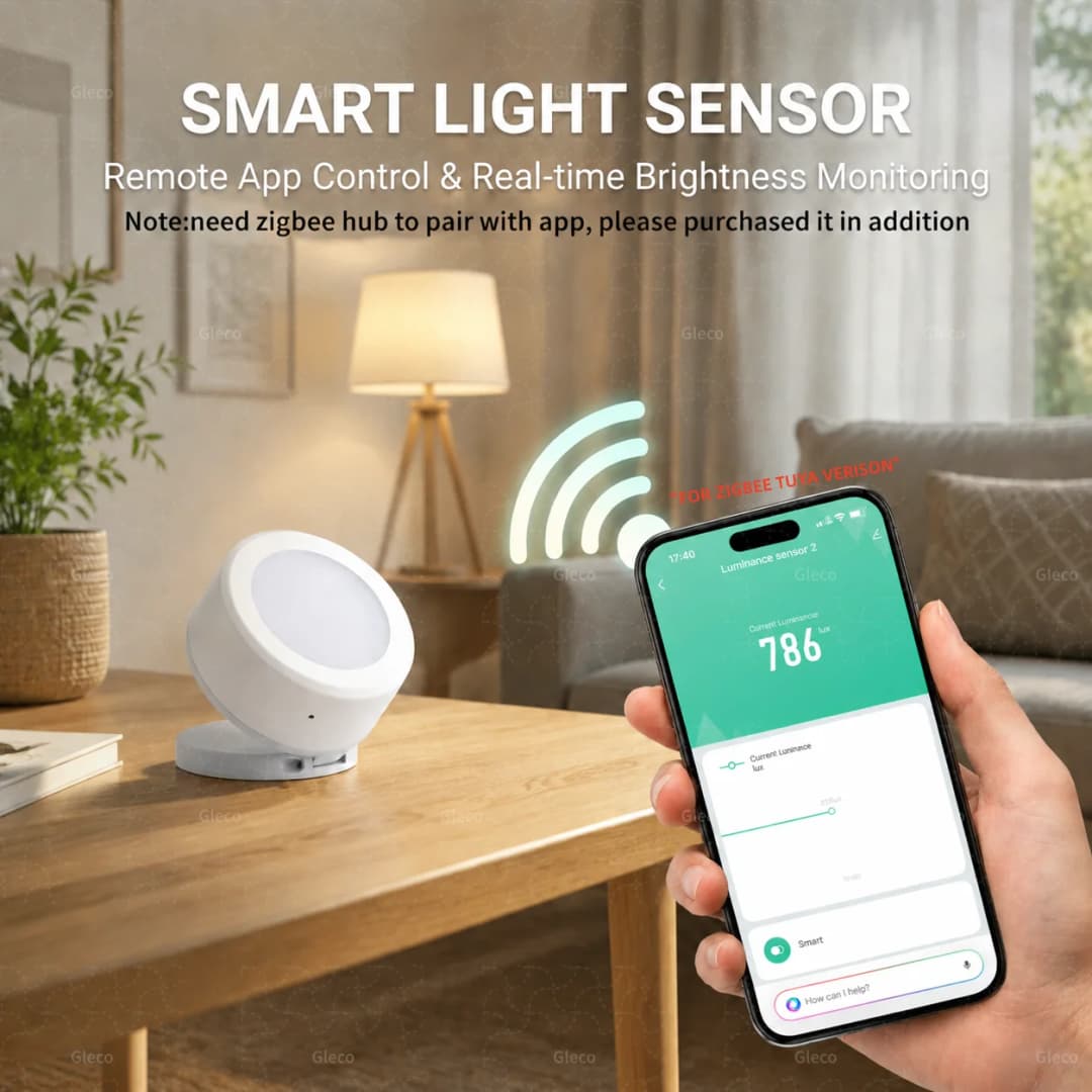 مستشعر إضاءة ذكي زيجبي كاشف السطوع والكشف عن الإضاءة متوافق مع تویا و2MQTT لأتمتة المنزل الذكي - 3