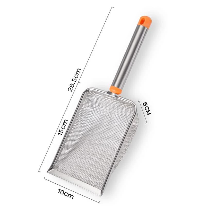 Stainless Steel Fine Mesh Cat Litter Easy To Clean Non-Stick Shovel For Reptiles Sand Efficient Durable Litter Scoop - 6
