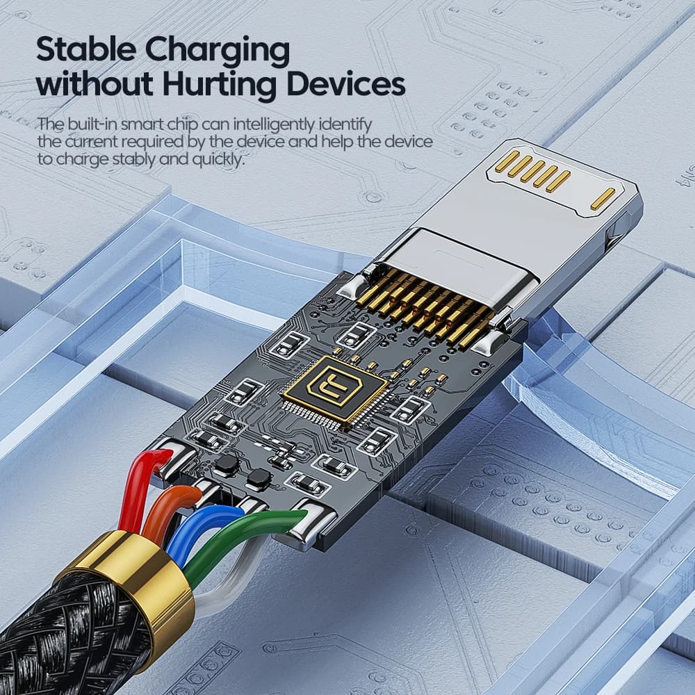 Toocki USB Cable For iPhone 14 13 12 Pro Max X XS XR 8 7 Plus iPad Fast Charging Charger Aluminum iP Cable For iPhone Data Cord - 6