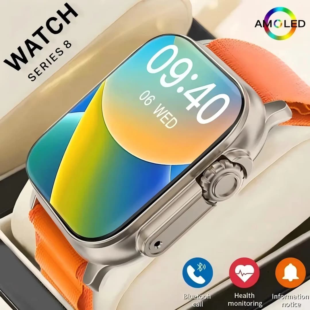 ساعة T900 Ultra 2 الذكية الأصلية 49 ملم، للرجال والنساء، مكالمات بلوتوث، موسيقى، شحن لاسلكي، NFC، متوافقة مع أندرويد وiOS