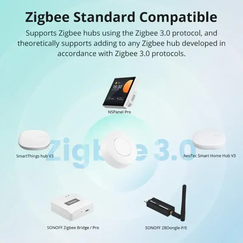 SONOFF SNZB-01P زر مفتاح ذكي لاسلكي Zigbee تحكم صوتي للمنزل الذكي متوافق مع تطبيق EWeLink وAlexa ومساعد Google - 3