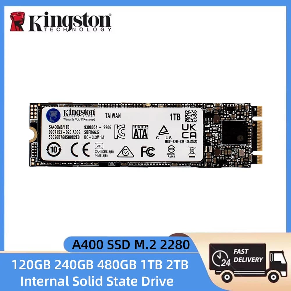 محرك أقراص كينجستون A400-NGFF SSD M.2 2280 محرك أقراص صلبة داخلي 120 جيجا بايت 240 جيجا بايت 480 جيجا بايت 1 تيرا بايت 2 تيرا بايت أداء عالي لكمبيوتر محمول مكتبي