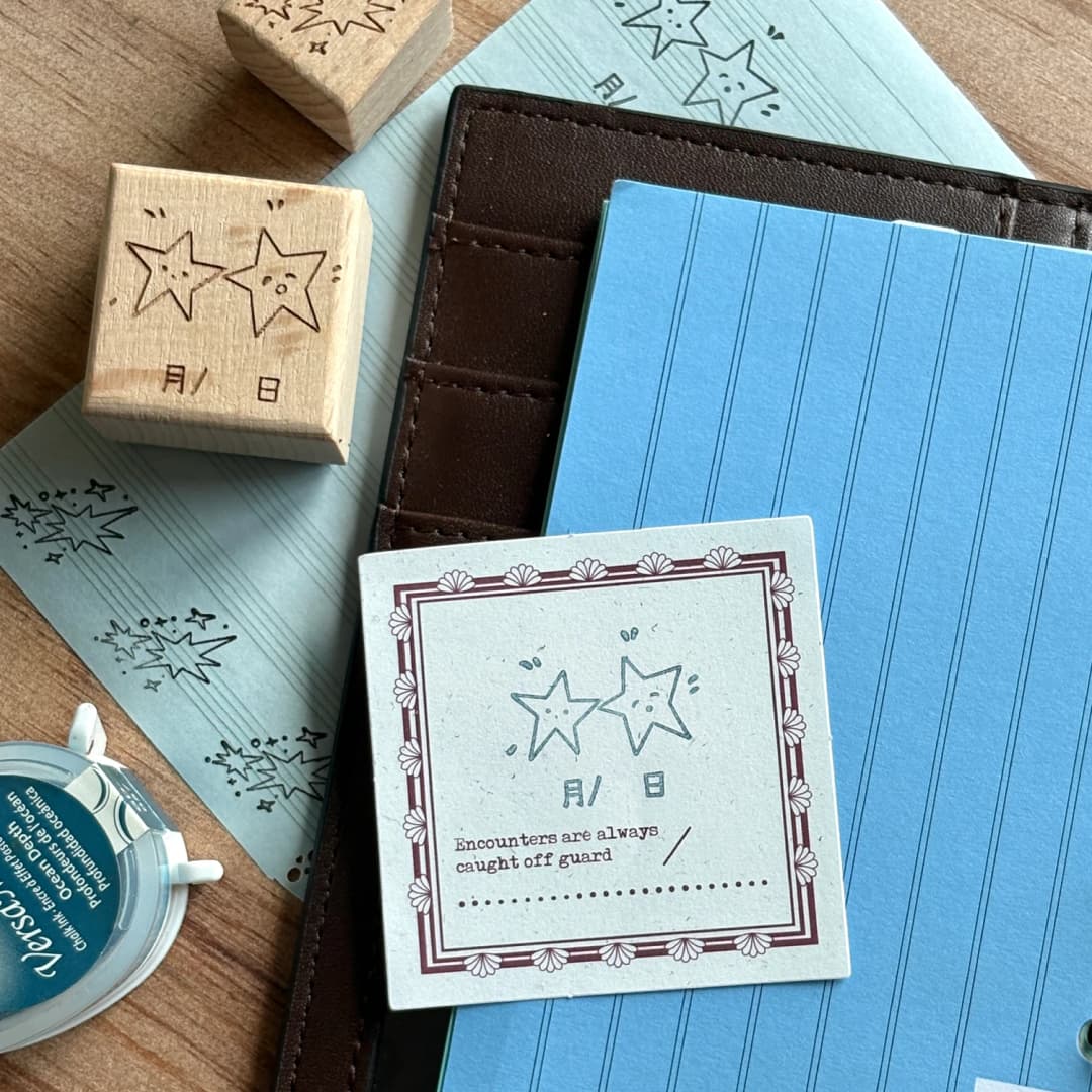 Creative Cute Lucky Star Stamps for Scrapbooking And Crafting DIY Wood Seal Paper Card Decorations Journal Craft Supplies - 6