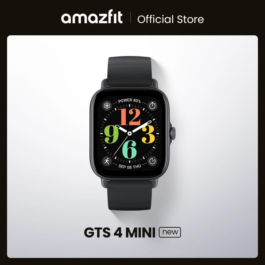 ساعة Amazfit GTS 4 ميني الذكية الجديدة مع أليكسا مدمجة ومراقبة معدل ضربات القلب على مدار 24 ساعة و150 وضعًا رياضيًا