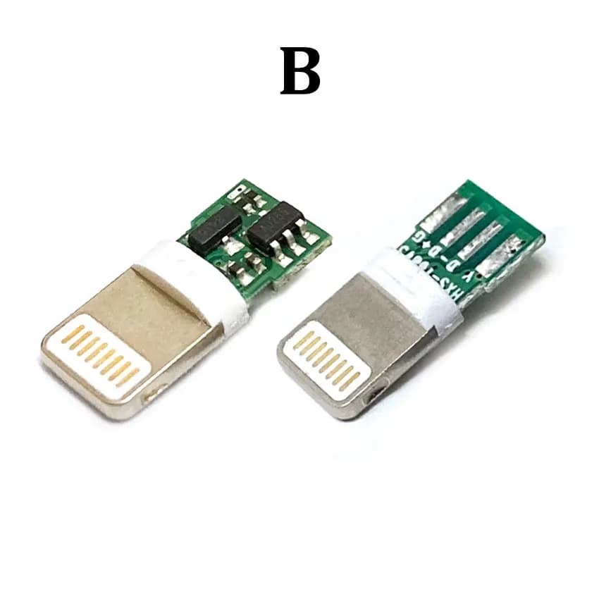 مجموعة 1 وصلة ذكر USB مع موصل لوحة الرقائق منفذ شحن سريع مع خط لحام DIY كابل بيانات لـ Iphone - 3