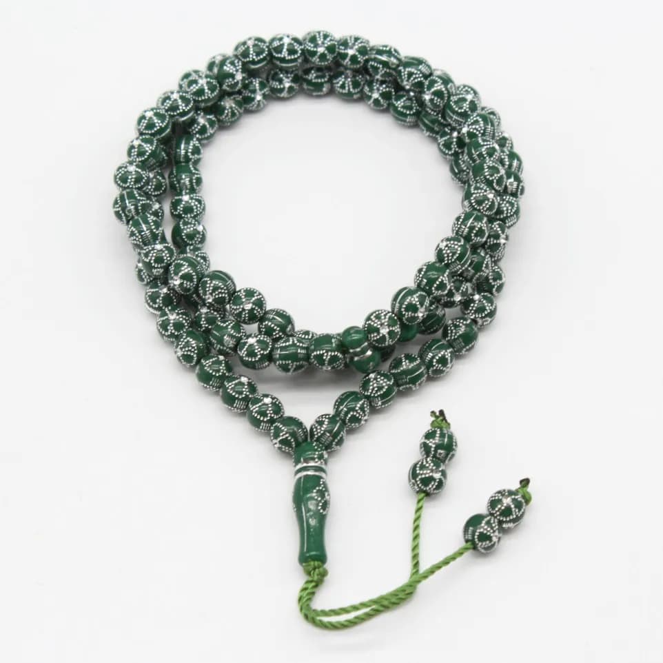 99 Beads 8mm Acrylic Tasbih, Muslim Prayer Beads for Daily Worship & Ramadan Gift, Islamic Rosary Bracelet - 2