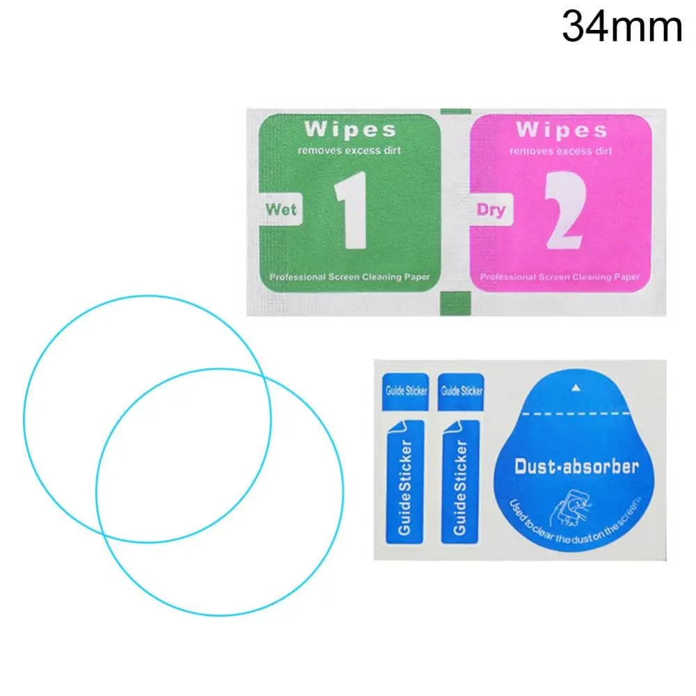 2Pcs Round Watches Tempered Glass Screen Protective Film Diameter 34 35 36 37 38 39 40 41 42 43 mm Screen Guard For Smart Watch - 6