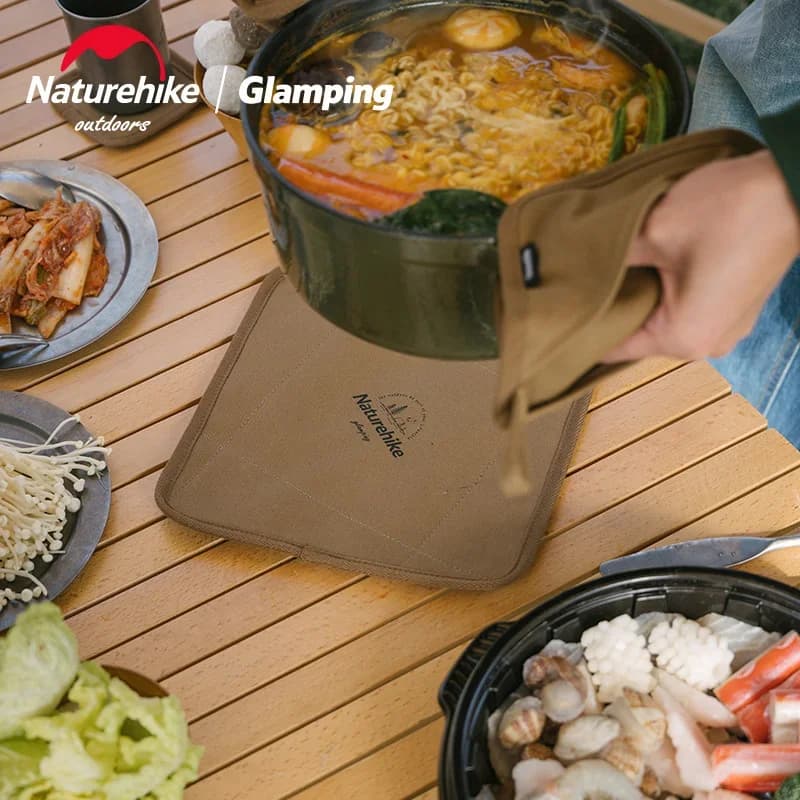 وسادة عزل حراري من Naturehike-Canvas، مقاومة للماء والزيت، خفيفة، وسادة أدوات مائدة فاخرة، معدات تخييم محمولة، وسادة طاولة - 2