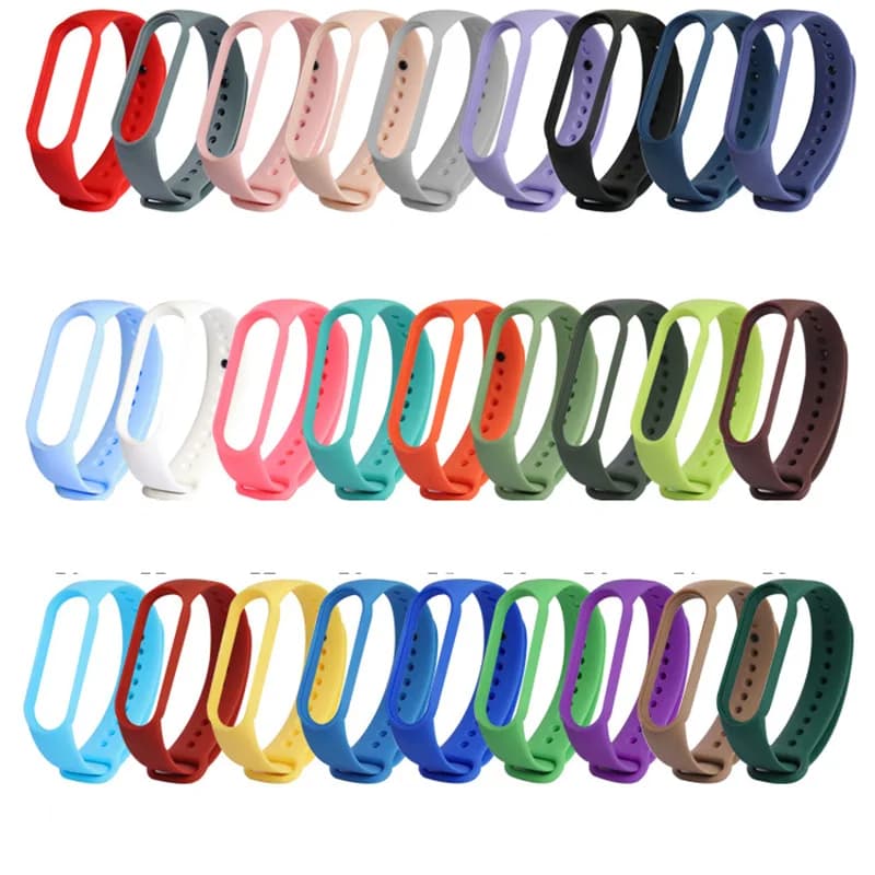 سوار سيليكون لساعة Xiaomi Mi Band 4, 5, 6, 7، ساعة رياضية، سوار للساعة الذكية - 2