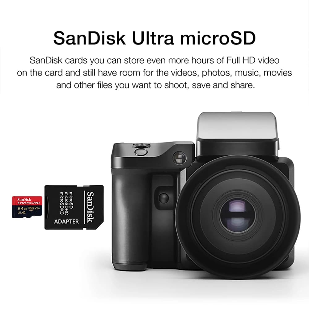 سان ديسك اكستريم برو فلاش 128 جيجابايت بطاقة مايكرو اس دي SDXC UHS-I 400 جيجابايت 256 جيجابايت 64 جيجابايت U3 V30 بطاقة ذاكرة محول لكاميرا دي جي اي - 5