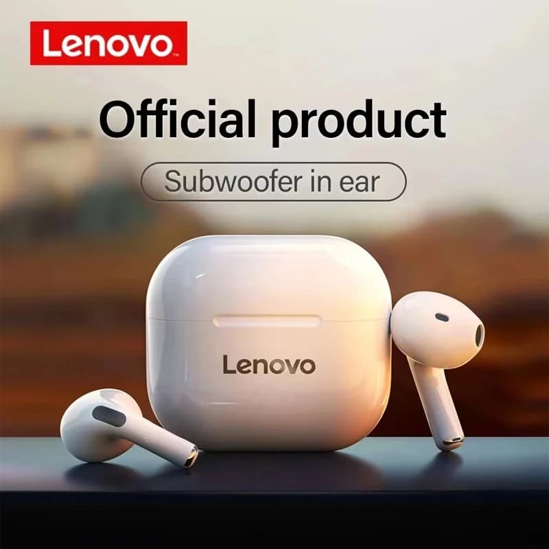 سماعات أذن لينوفو LP40 جديدة TWS لاسلكية بلوتوث، سماعات أذن مع باس، تحكم باللمس، ستيريو، تقليل الضوضاء، وضع استعداد طويل، أصلية - 2