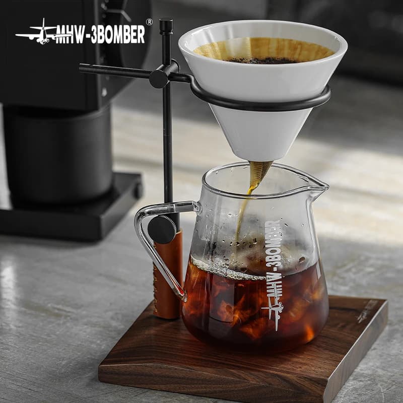 MHW-3BOMBER 500ml Coffee Server Glass Coffee Pot Espresso Dripper Pour Over Maker Brewer Pot Clear Chic Home Kitchen Accessories - 5