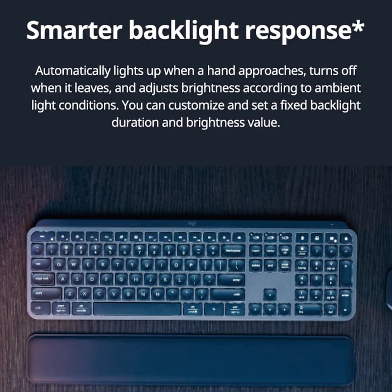 مجموعة Logitech MX Keys S مع ماوس MX Master 3S، لوحة مفاتيح مضاءة لاسلكية، بلوتوث متعدد الأجهزة، مجموعة مكتبية مريحة - 3