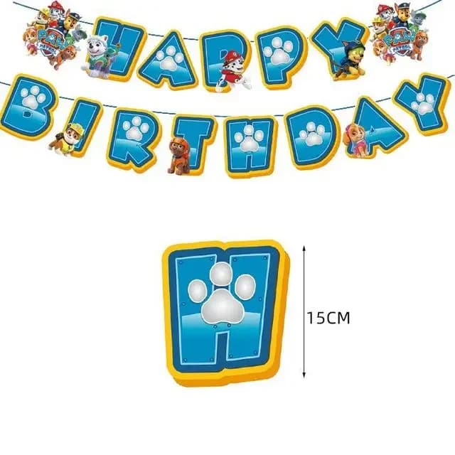 ديكور عيد ميلاد PAW Patrol بالون فويل أدوات مائدة قابلة للتصرف لافتة خلفية كلب تشيس مارشال سكاي مستلزمات حفلة الأولاد - 5