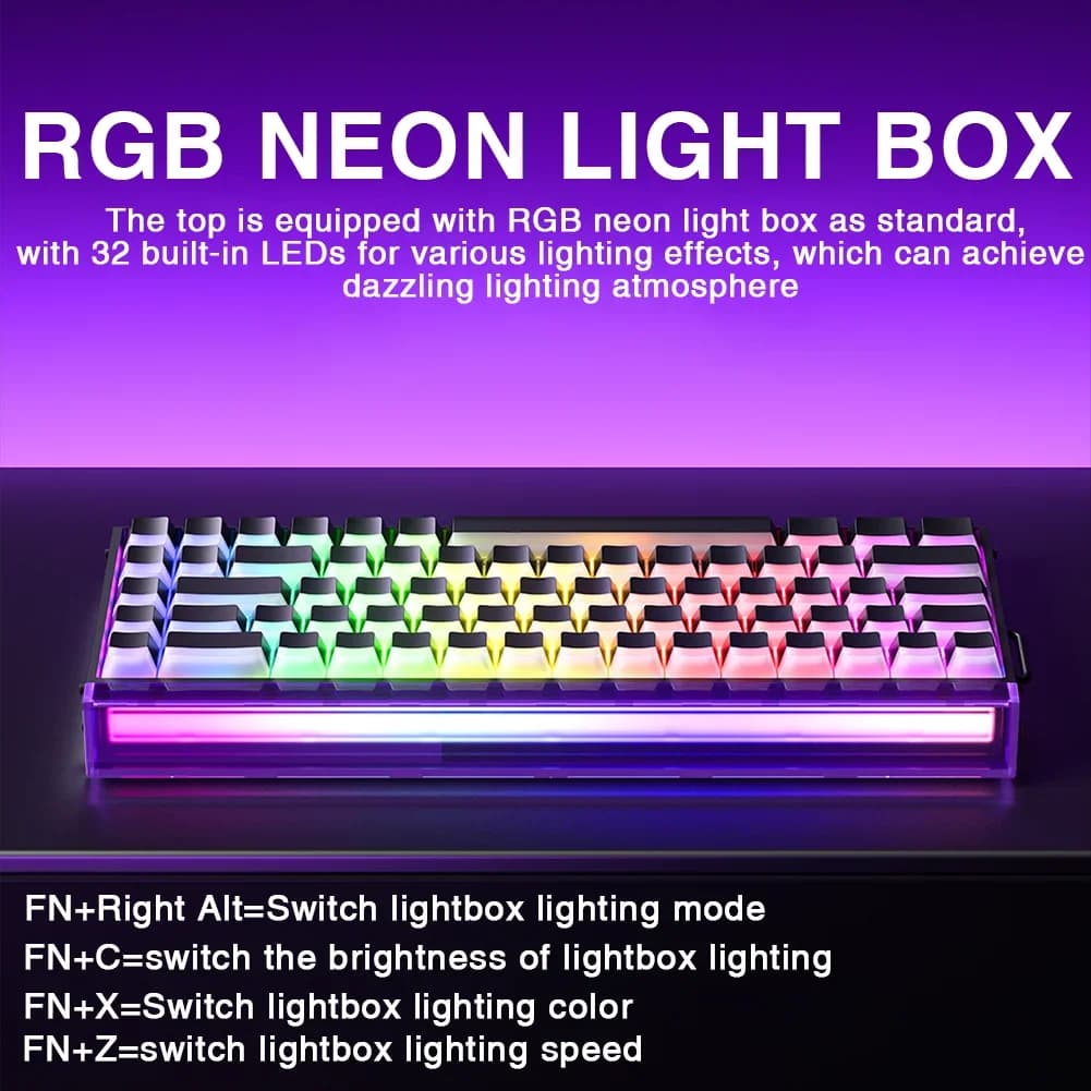 لوحة مفاتيح ميكانيكية للألعاب AULA HERO 68HE مع مفتاح مغناطيسي، إضاءة RGB، زناد سريع، عودة 8K، لوحة مفاتيح سلكية مخصصة للرياضات الإلكترونية - 2