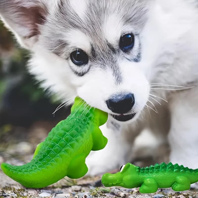Durable Latex Chew Toy for Aggressive Bite Shark Dog Squeaky Ball Loud Crunching Noise Teeth Cleaner Molar Toys Puppy Weaning - 6