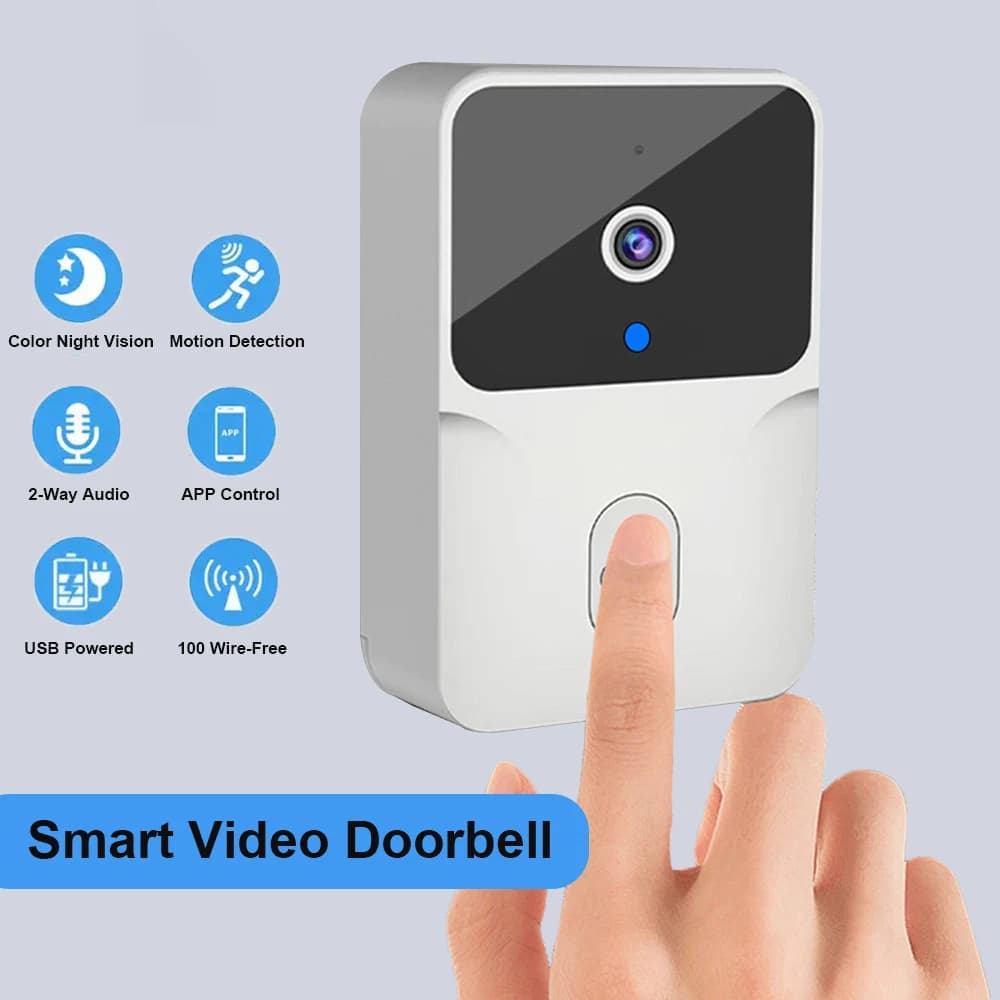 جرس باب ذكي بتقنية WiFi، نظام إنتركوم ثنائي الاتجاه، رؤية ليلية بالأشعة تحت الحمراء، مراقبة أمنية منزلية، كاميرا جرس الباب - 6