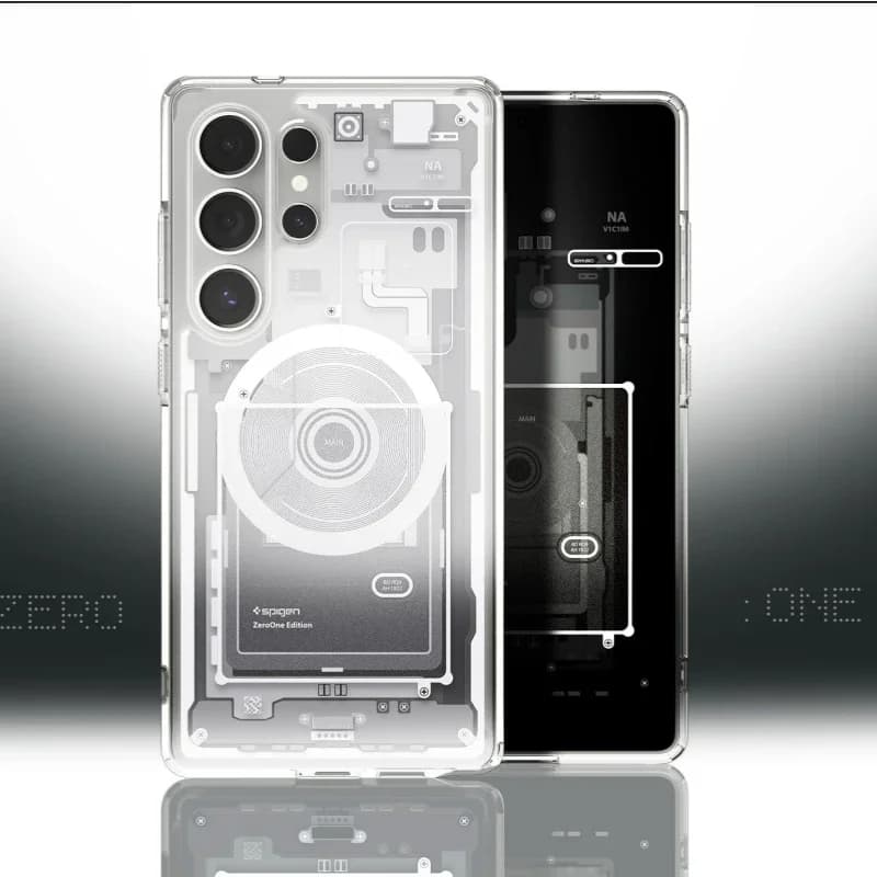 غطاء مغناطيسي Spigen Ultra Hybrid Magfit Zero One Designs لسامسونج جالاكسي S26 S25 Ultra S24 S23 S22 Plus متوافق مع Magsafe - 3