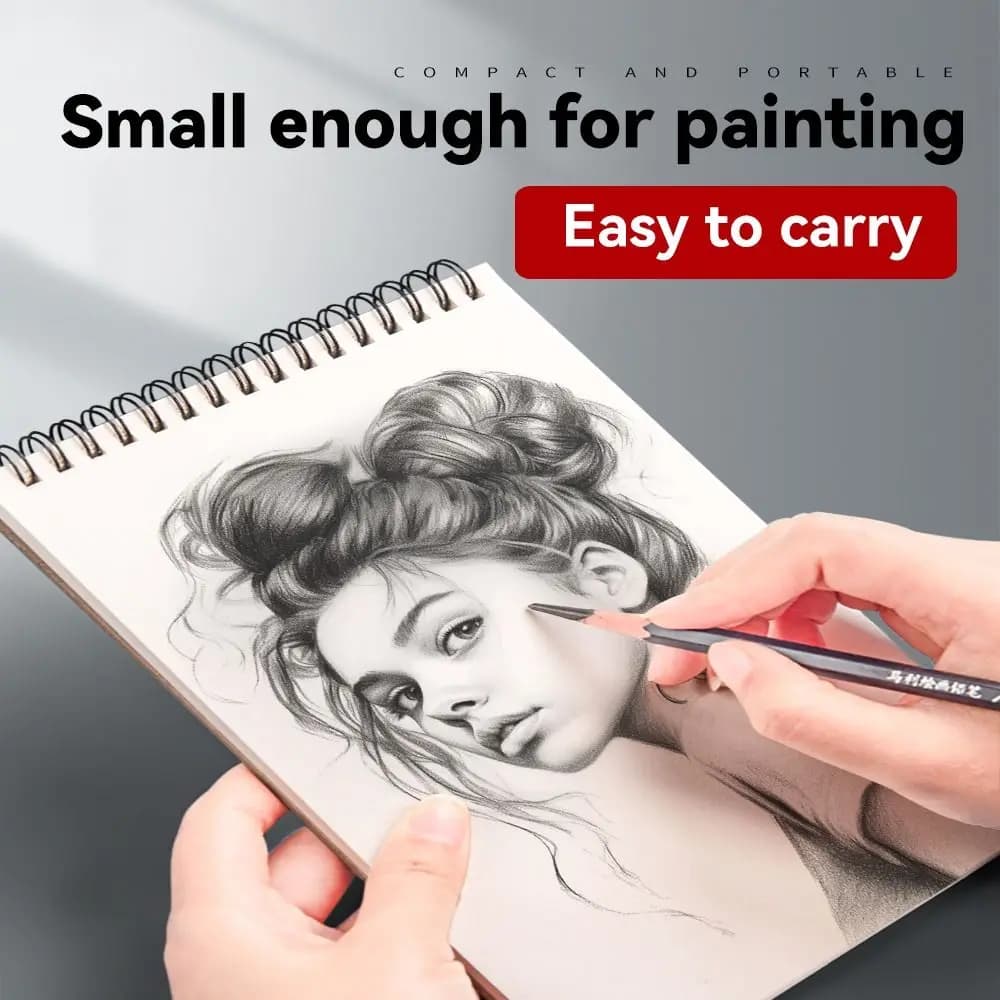 دفتر رسم حلزوني صديق للبيئة 30 ورقة 8K 16K، ورق رسم سميك خالي من الأحماض A4 A5 A6، لوحة رسم فنية للرسم الزيتي - 3