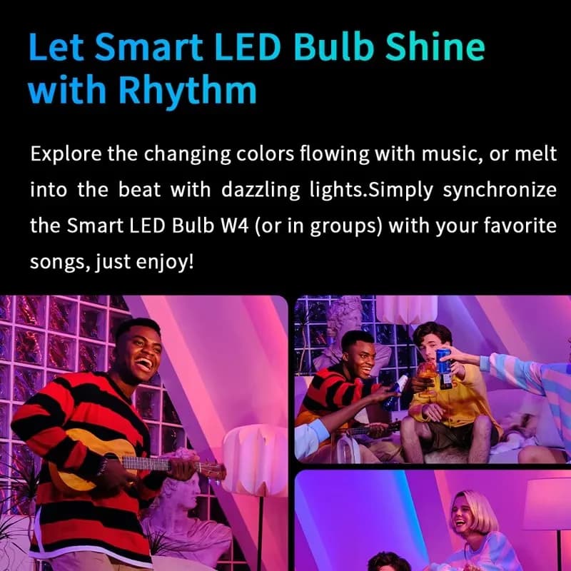 مصباح Yeelight الذكي LED W4 Lite E27 تحكم عن بعد BLE+WIFI 800lm 8W 2700-6500K إضاءة خزانة منزل ذكي متوافق مع Homekit جوجل أليكسا - 3