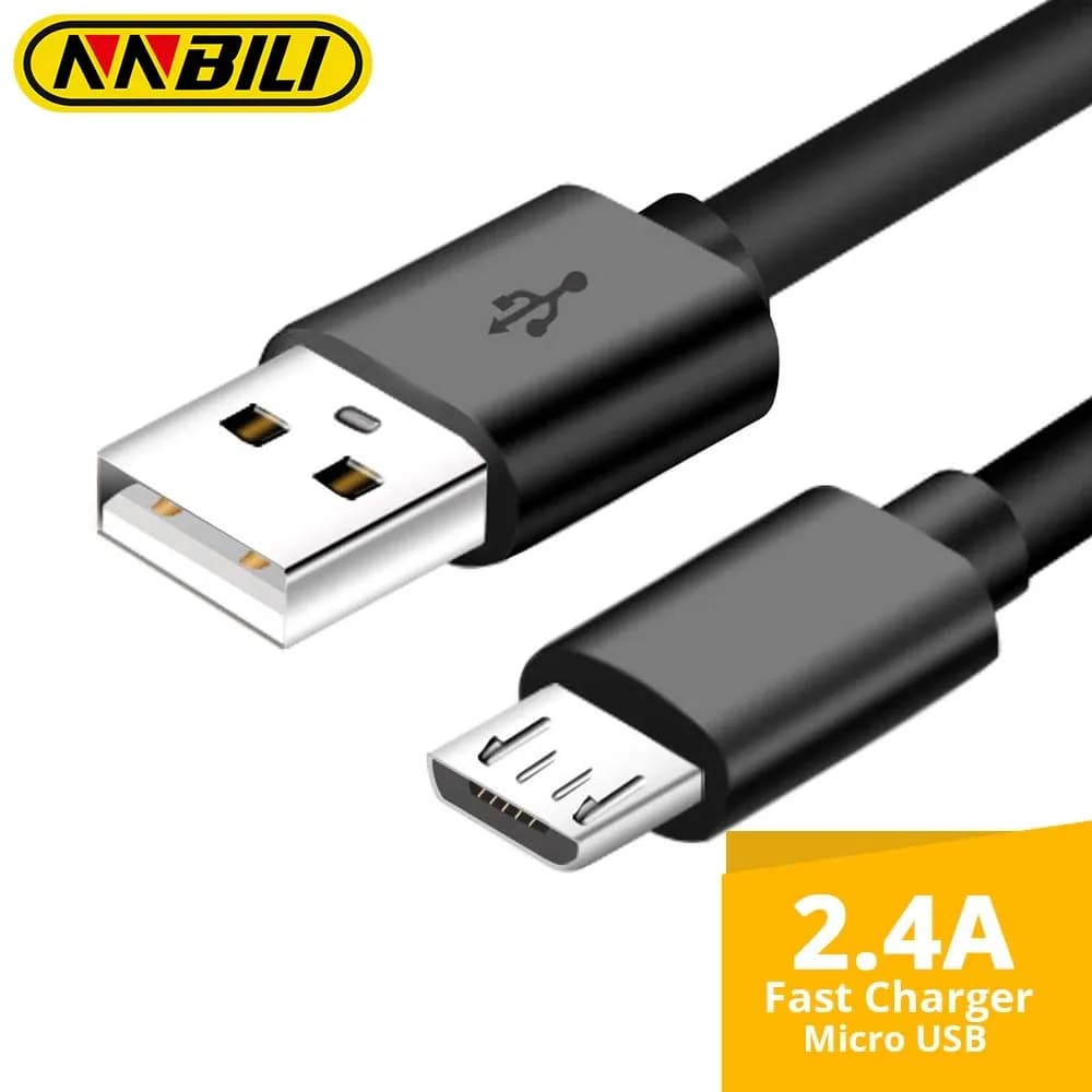 كابل شحن عالي السرعة مايكرو USB لأندرويد، لسامسونج جالاكسي S7 إيدج وS6 وS5 ونوت 5 وموتو وLG وHTC، خط بيانات لفأرة لوجيتك