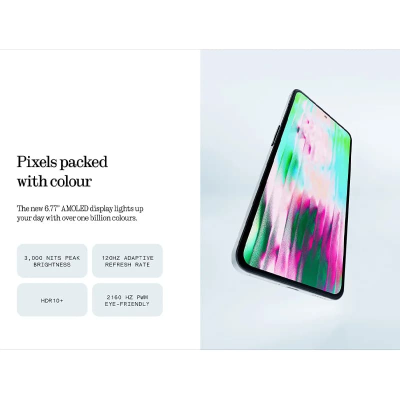 ناثينج فون (3a) لايت 5G نسخة عالمية NFC شاشة مرنة AMOLED 6.77 بوصة 120Hz معالج MTK Dimensity 7300 Pro 5G كاميرا 50MP+16MP بطارية 5000mAh/33W - 4