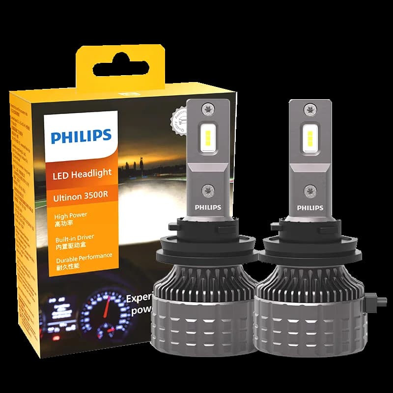 فيليبس H4 H7 LED ألتنيون 3500R كشاف سيارة H11 HB3 HB4 HIR2 6500K أبيض ساطع 9005 9006 9012 30 واط طاقة ضوء مدمج في الدرايفر
