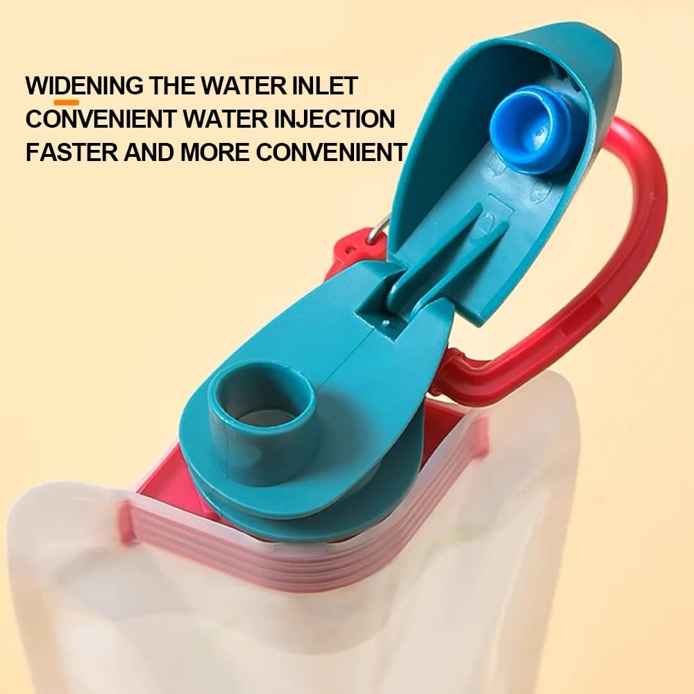 Outdoor Cycling Sports Water Bottle - Mountaineering Portable Water Cup - PE Plastic Folding Water Bag - Gift Promotion Water - 2