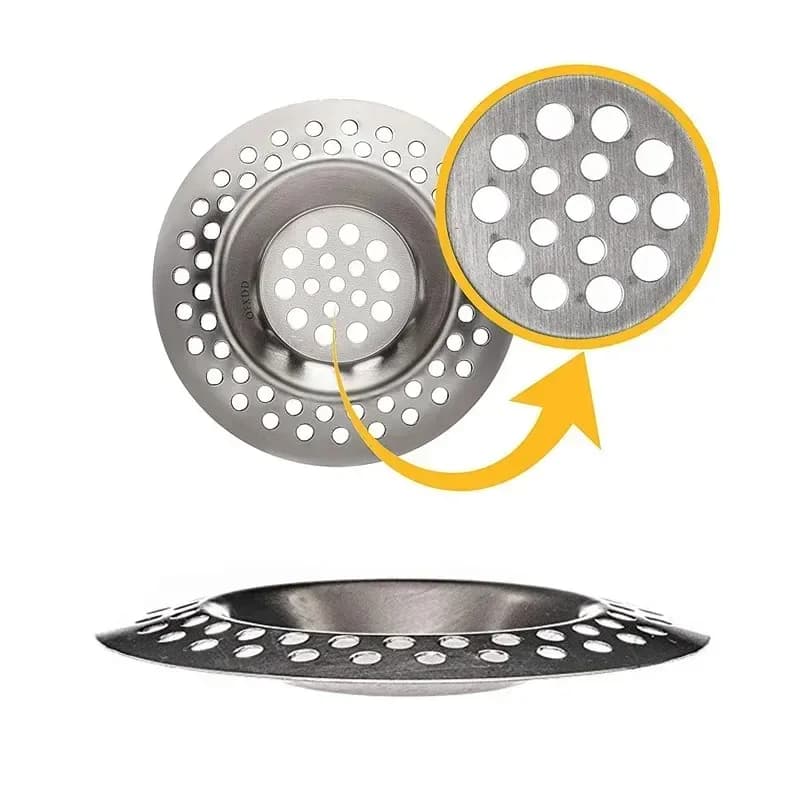 Kitchen Sink Filter Stainless Steel Mesh Sink Strainer Filter Bathroom Sink Strainer Drain Hole Filter Sewer Screen Strainers - 5