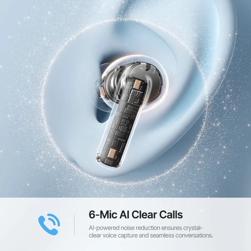 سماعات الأذن اللاسلكية Baseus Bowie 30 عزل ضوضاء 50dB وقت تشغيل طويل 65 ساعة سماعات بلوتوث 5.3 ميكروفونات 6 مكالمات واضحة بتقنية الذكاء الاصطناعي صوت جهير قوي - 5