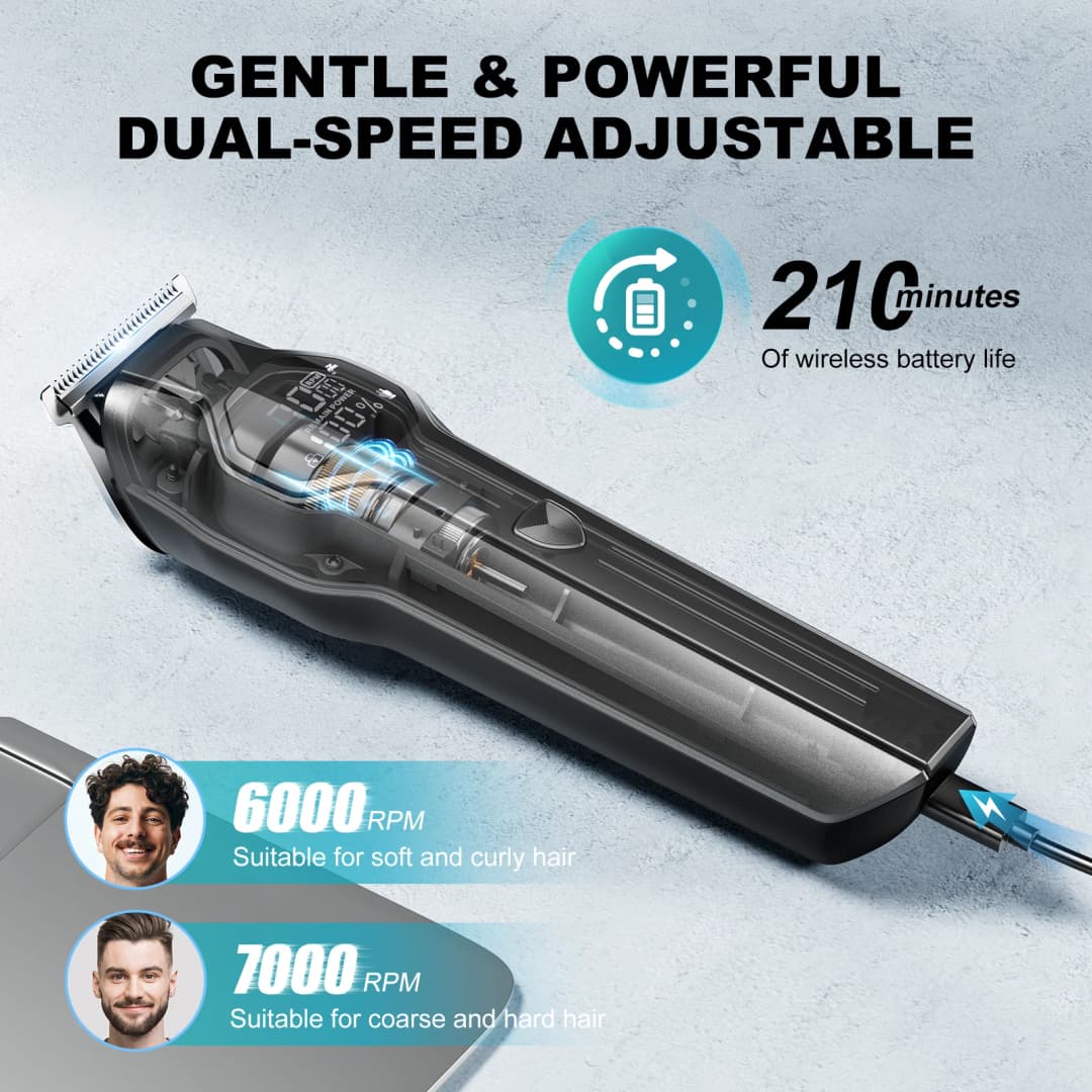 Kensen S30 4 في 1 مقص الشعر اللاسلكي LED عرض الرجال اللحية/الأنف المتقلب قابلة للشحن الحلاق أدوات للعناية الشخصية آلة قطع الشعر - 4
