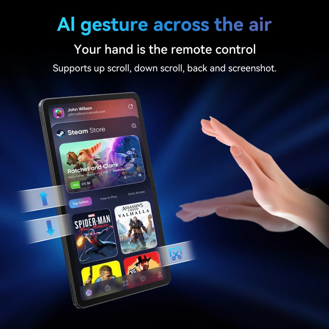 جهاز لوحي Blackview MEGA 2، شاشة 12 بوصة 2K FHD+، معالج Unisoc T615، ذاكرة رام 12 جيجابايت، ذاكرة داخلية 256 جيجابايت، بطارية 9000 مللي أمبير، كاميرا 16 ميجابكسل، نظام أندرويد 15 - 2