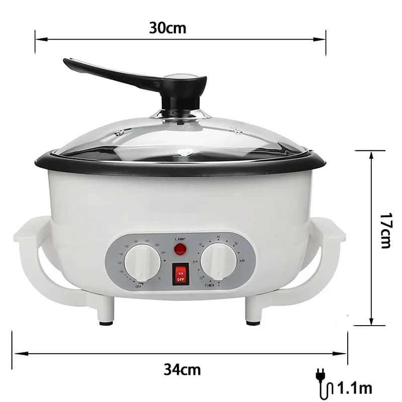 Electric Coffee Bean Roaster Coffee Baked Peanut Beans Baking Stove Popcorn Make Dryer Roasting Machine Grain Drying - 6