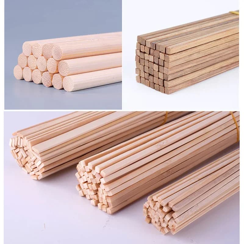 Bamboo Wood Material DIY Building Model Supplies Handmade Craft Furniture Lantern Making Ornaments - 4