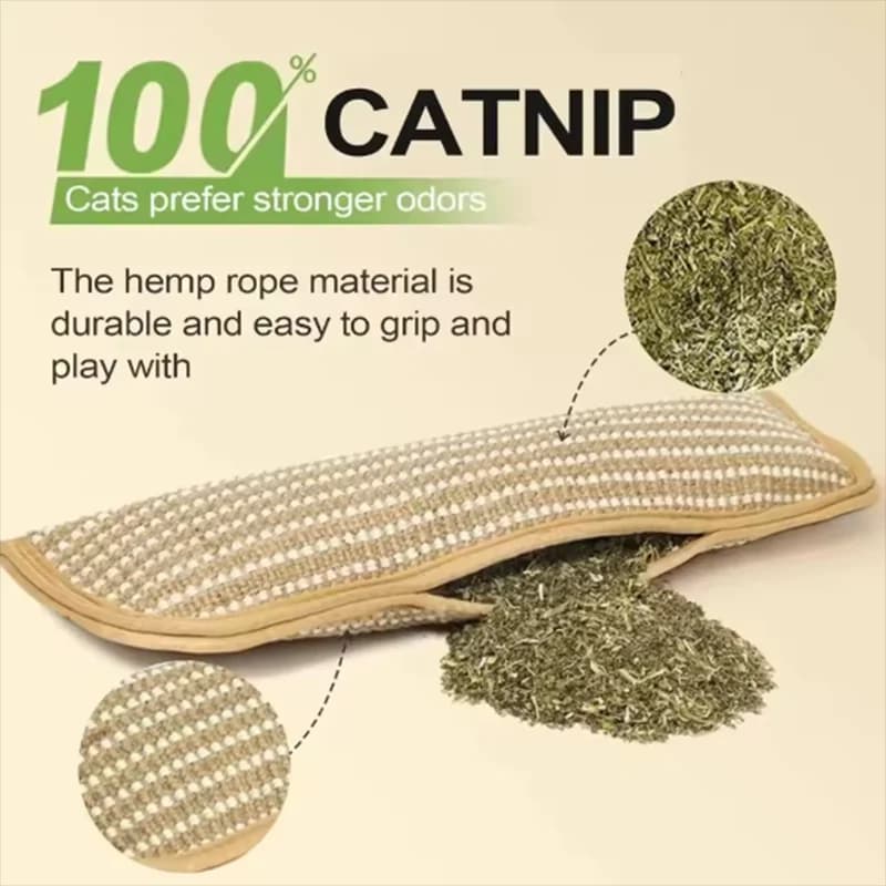 Cat Scratcher Interactive Toys for Cat Catnip Pillow Kitten Claw Grinder Scratching Post for Cats Chew Bite Toys Pet Supplies - 4