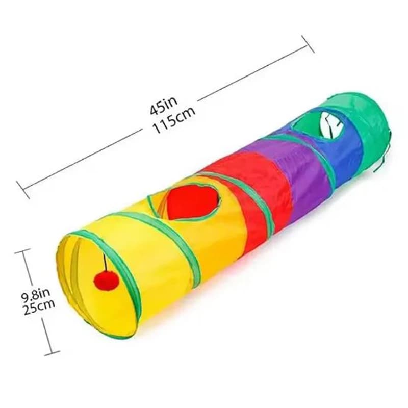 Cat Tunnel Pet Tube Collapsible Play Toy Indoor Outdoor Kitty Puppy Toys for Puzzle Exercising Training - 6