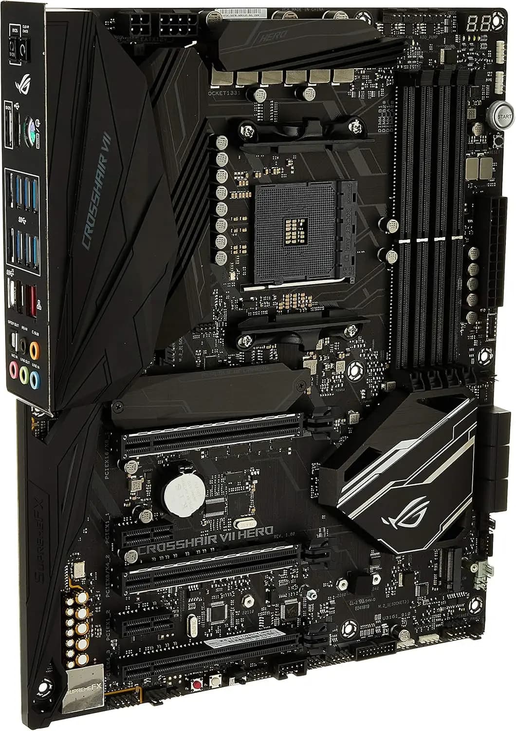 AMD X470 AM4 Motherboard ASUS ROG CROSSHAIR VII HERO Placa Mãe CPU For Ryzen 7 5800X3D 9 5950X 7 5700X 5 5600X 5 5600 DDR4 ATX - 5